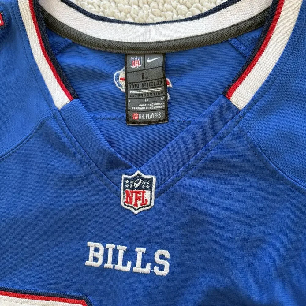 Buffalo Bills Mario Williams 94 Nike On Field NFL‎ Jersey Size L Blue
